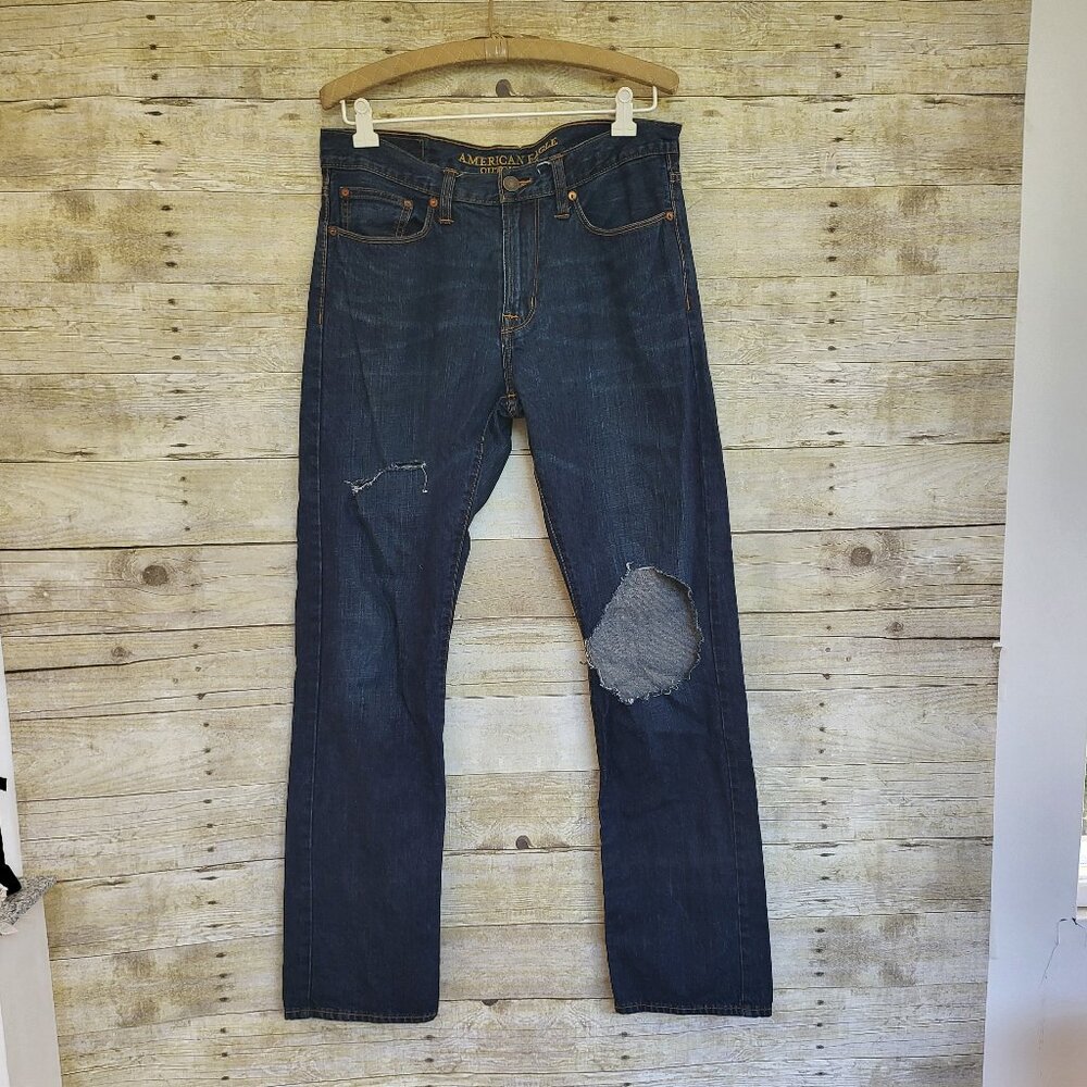 Men's American Eagle Slim Straight Jeans 32 X34 - Good Used Condition